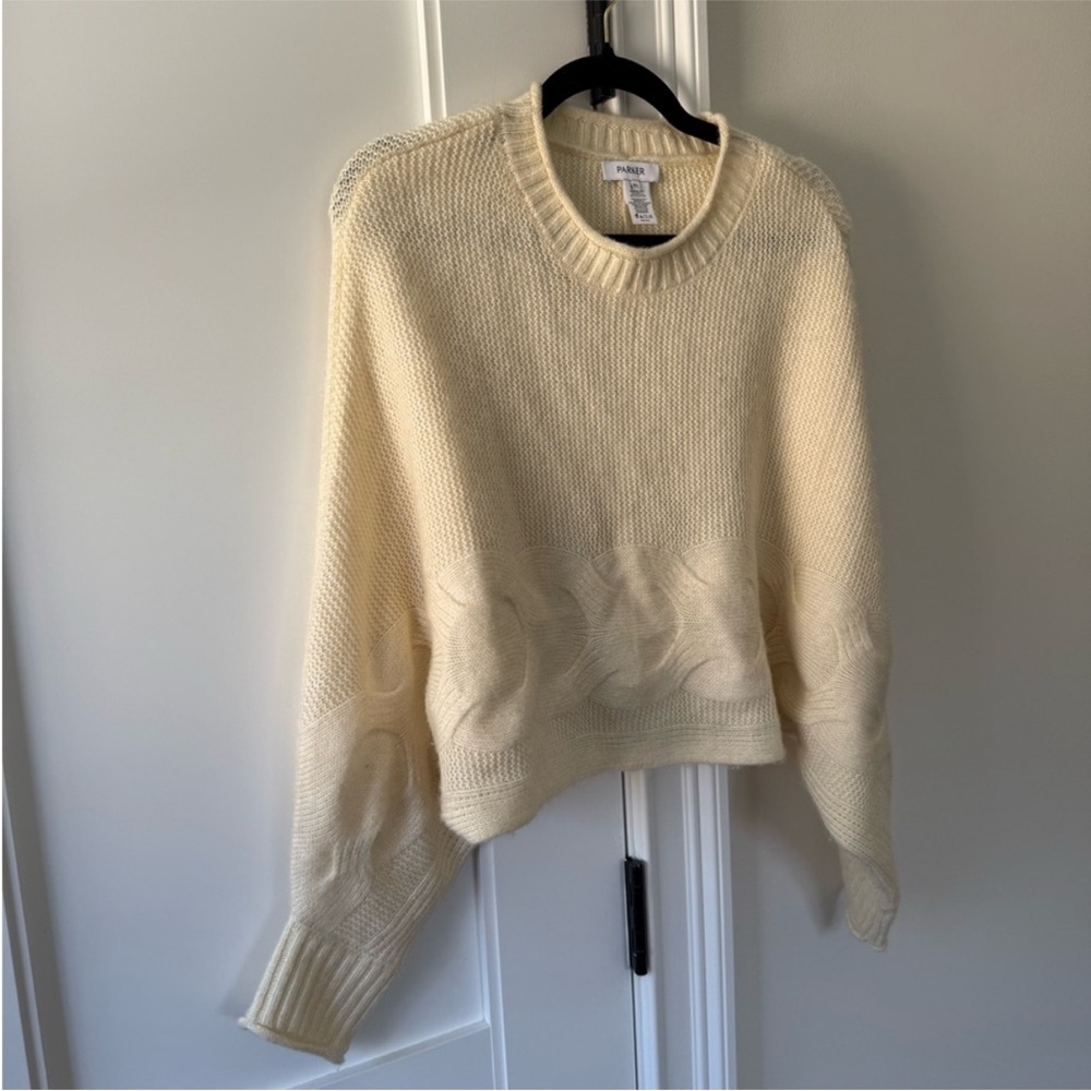 Parker Cream Crew Neck Sweater with Relaxed Fit😍 - Picture 8 of 8